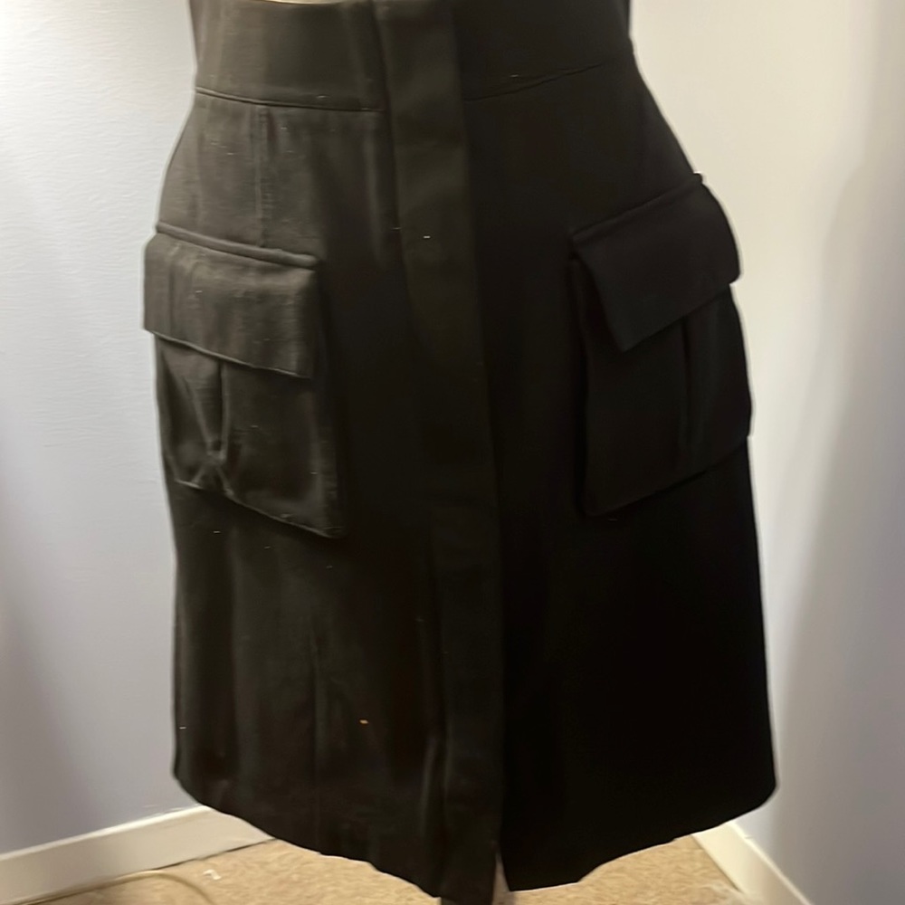 Black straight skirt